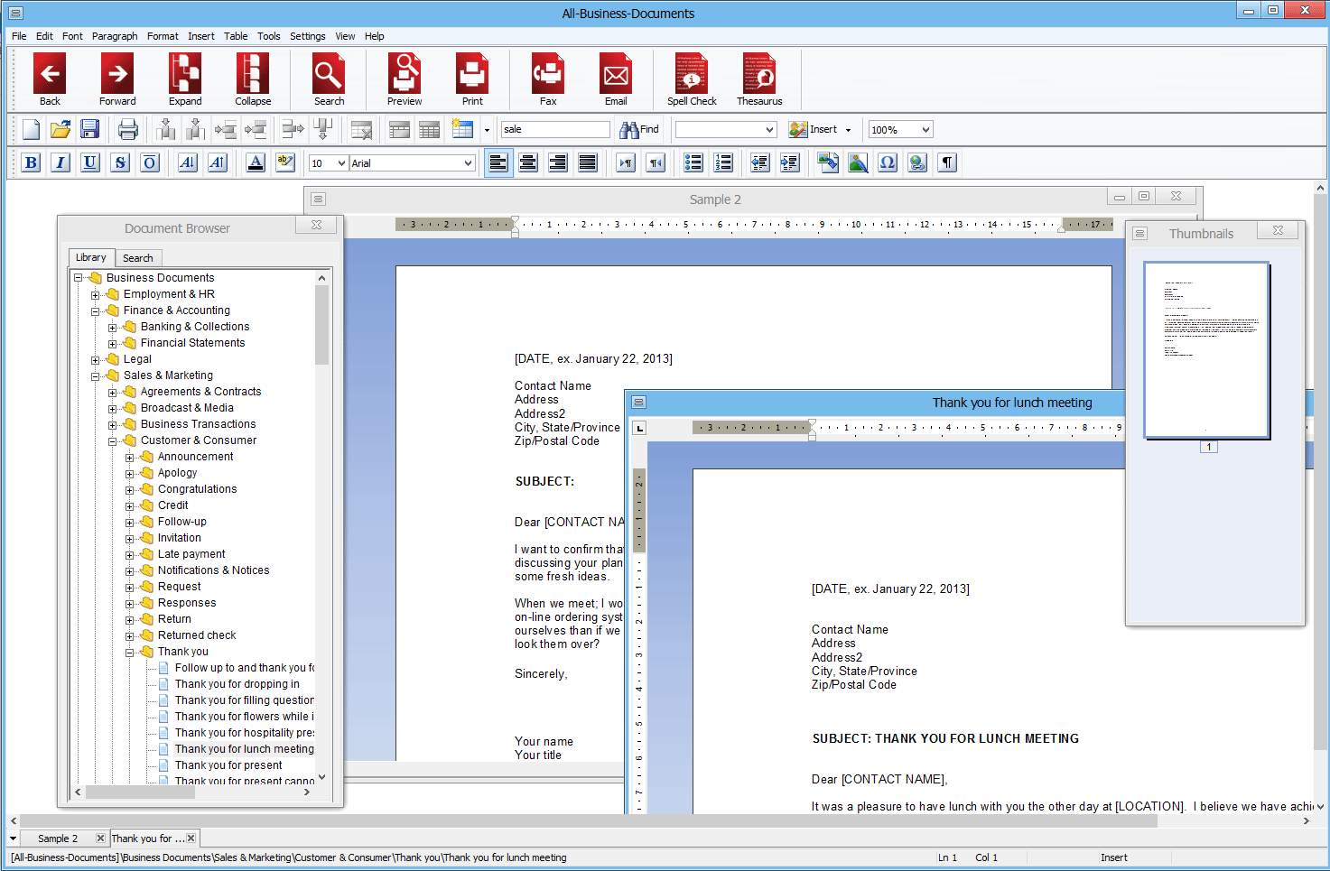 Click to view All-Business-Documents for Windows 6.3.19 screenshot